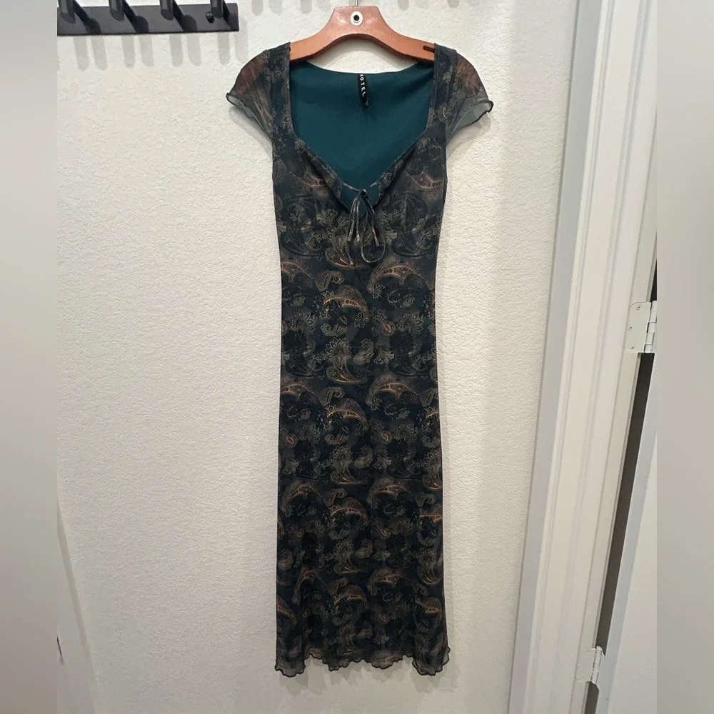 Motel Rocks Teal Dress - Picture 1 of 4